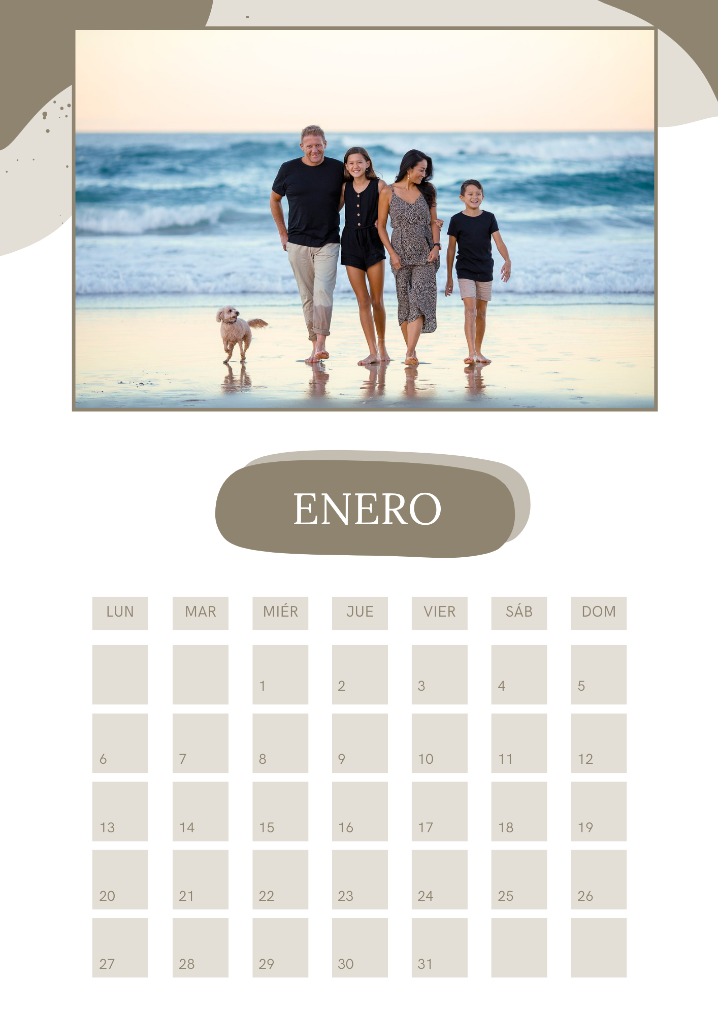 Calendario Pared 12 Fotos - Diseño Personalizado