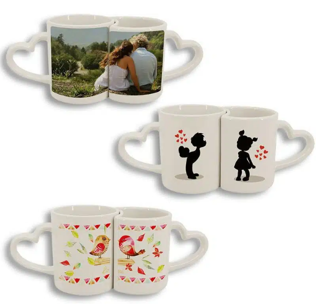 Juego de Tazas Corazón personalizadas - 330ml