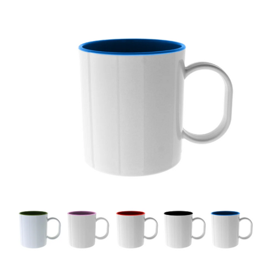 Taza Plastico con interior de color Personalizado - 330ml